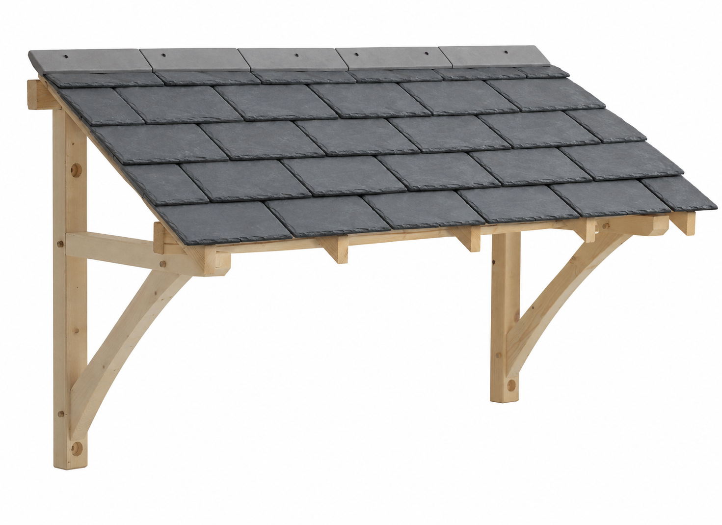 Lean-To wooden porch canopy kit